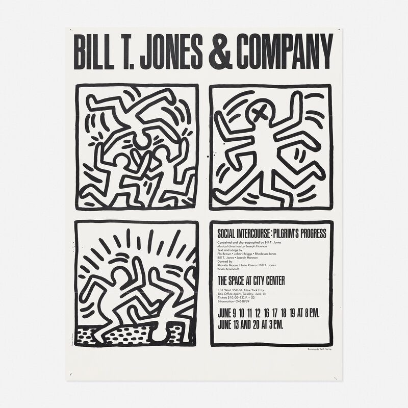 Keith Haring, ‘Bill T. Jones & Co. poster’, 1982, Print, Lithograph, Rago/Wright/LAMA/Toomey & Co.