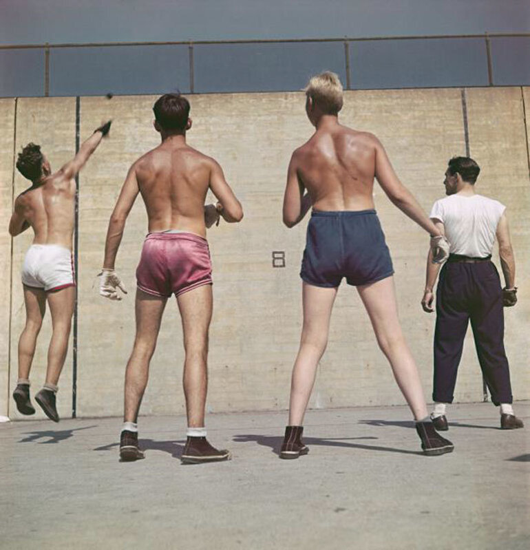 Slim Aarons, ‘Handball In Central Park’, 1947, Photography, C-print, IFAC Arts