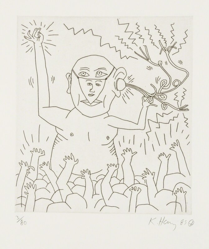 Keith Haring, ‘Untitled (From the Valley Suite) (see Littman p.136-141)’, 1989, Print, Etching, Forum Auctions