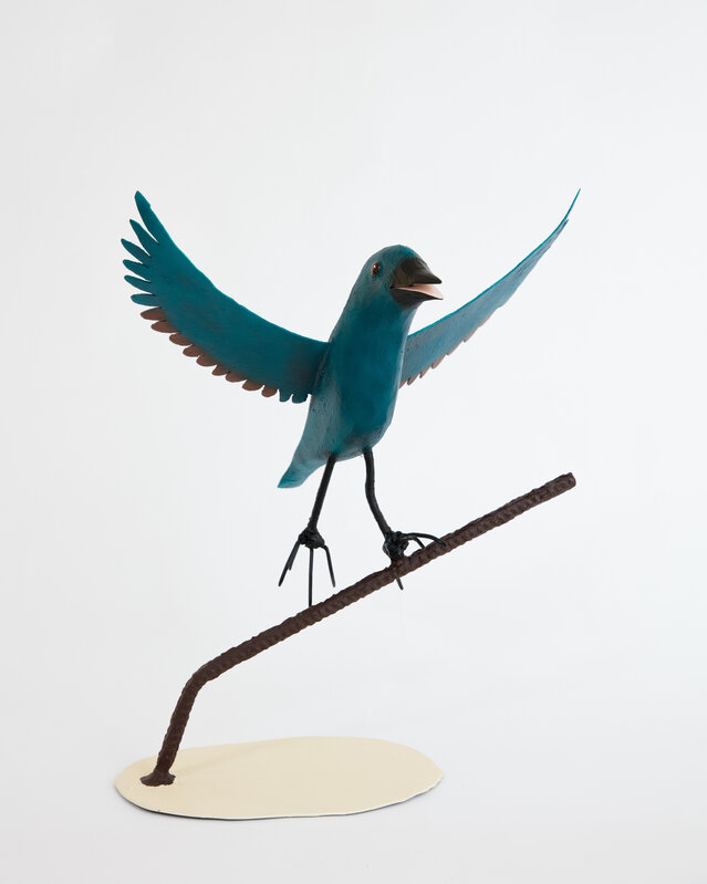 Richard Johansson, ‘Rödvingad glansstare / Red-winged Starling’, 2020, Sculpture, Painted metal, Galleri Magnus Karlsson