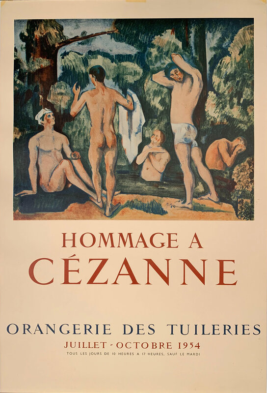 Paul Cézanne, ‘Hommage A Cezanne, Orangerie des Tuileries Poster, Gallery Poster ’, 1954, Posters, Original Vintage Stone Lithographic Poster, David Lawrence Gallery