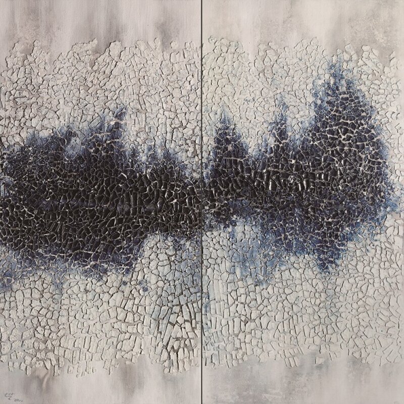 Qi Yu, ‘Xiang Tai NO.011-02’, 2011, Painting, Ceramic on canvas mounted on board, Galerie du Monde