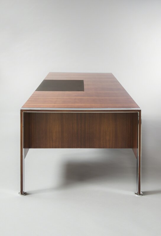 Joseph-André Motte, ‘Gamme Prestige direction desk’, 1962, Design/Decorative Art, Chromed metal, rosewood and leather, Galerie Pascal Cuisinier