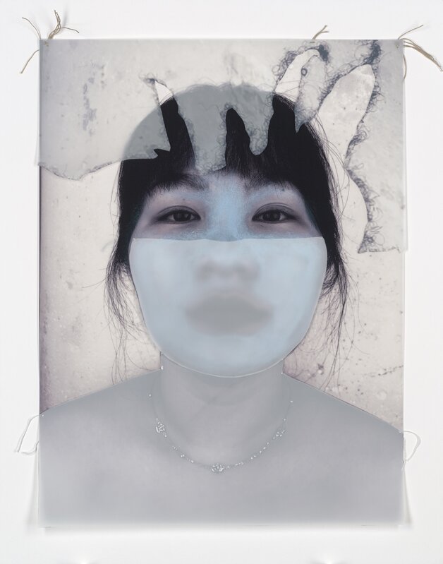 Joey Brock, ‘Anh, subject 33’, 2020, Photography, Photo collage, embroidery thread on mylar, Ro2 Art