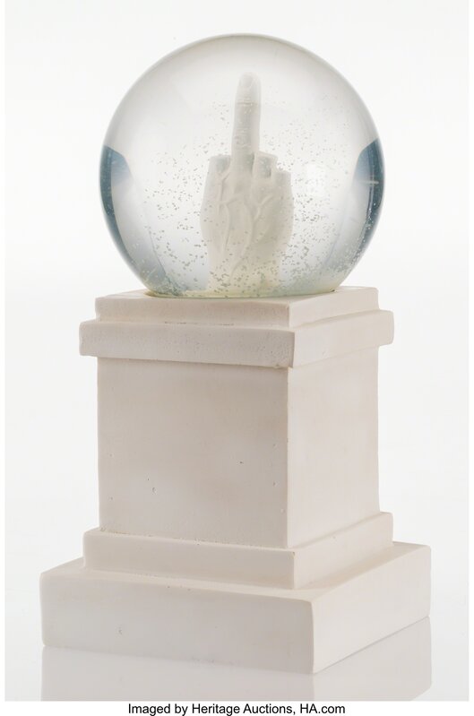 Maurizio Cattelan, ‘L.O.V.E.- Snowball’, 2015, Other, Resin, glass, and concrete, Heritage Auctions