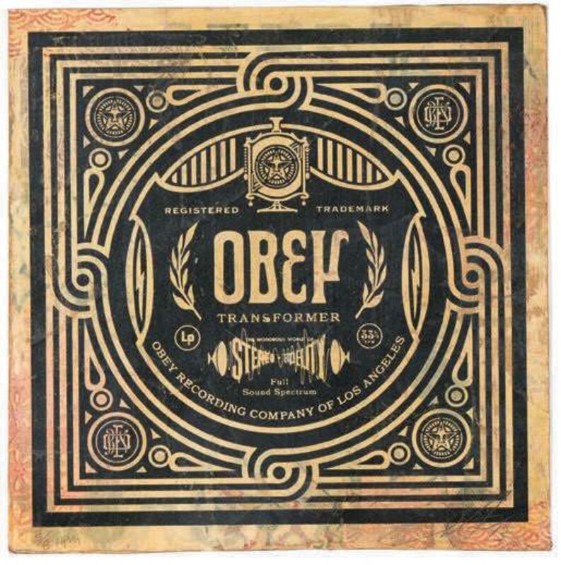 Shepard Fairey, ‘Obey Transformer’, 2013, Mixed Media, Silkscreen and mixed media collage on paper, DIGARD AUCTION