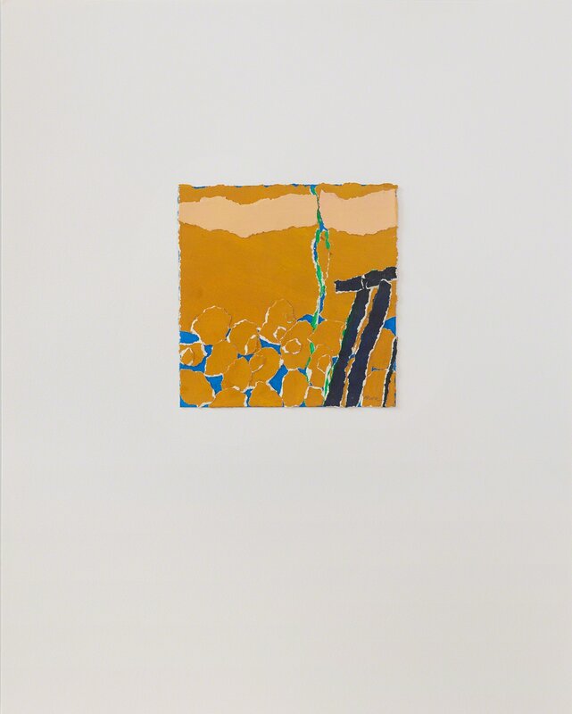James Moore, ‘Untitled III (gold)’, ca. 1978, Drawing, Collage or other Work on Paper, Painted paper collage, Susan Eley Fine Art