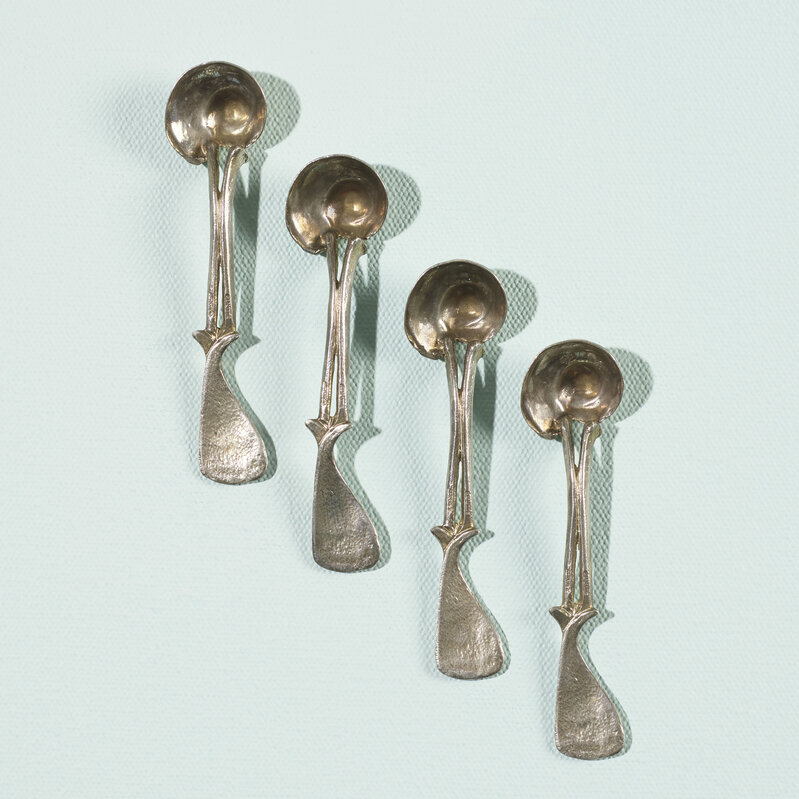 Claude Lalanne, ‘Escargot spoons, set of four’, 1991, Design/Decorative Art, Silverplate, Rago/Wright/LAMA/Toomey & Co.