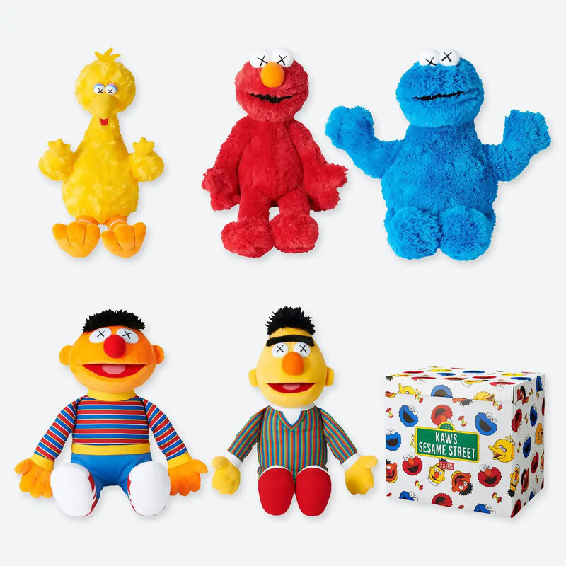 KAWS, ‘KAWS x Sesame Street: set of 5 works (KAWS plush)’, 2018, Ephemera or Merchandise, Set of 5 individual plush art toys, Lot 180 Gallery