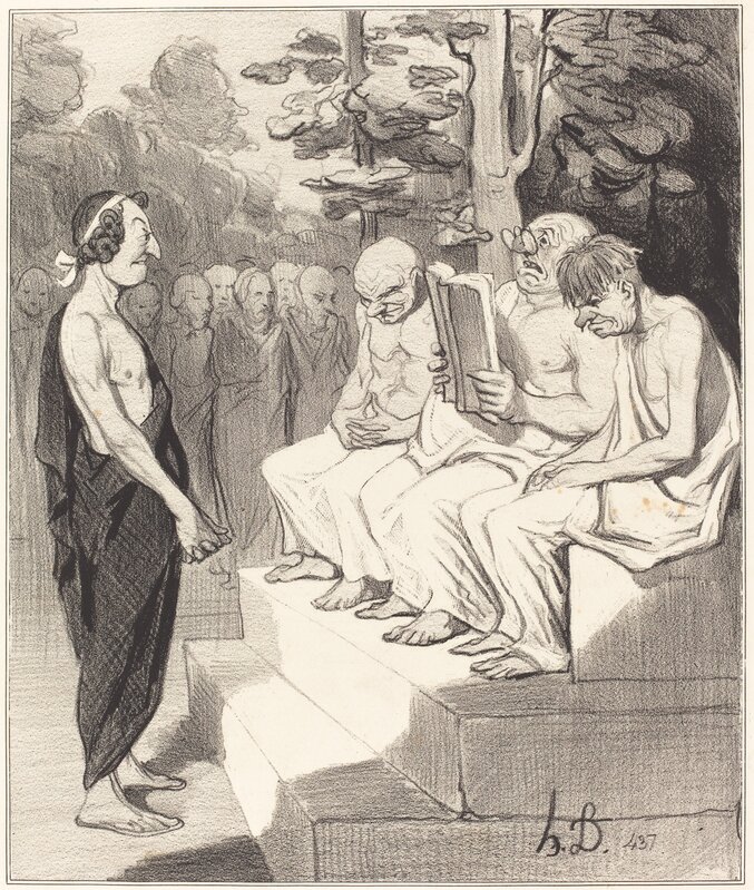 Honoré Daumier, ‘Télémaque interrogé par les sages’, 1842, Print, Lithograph, National Gallery of Art, Washington, D.C.