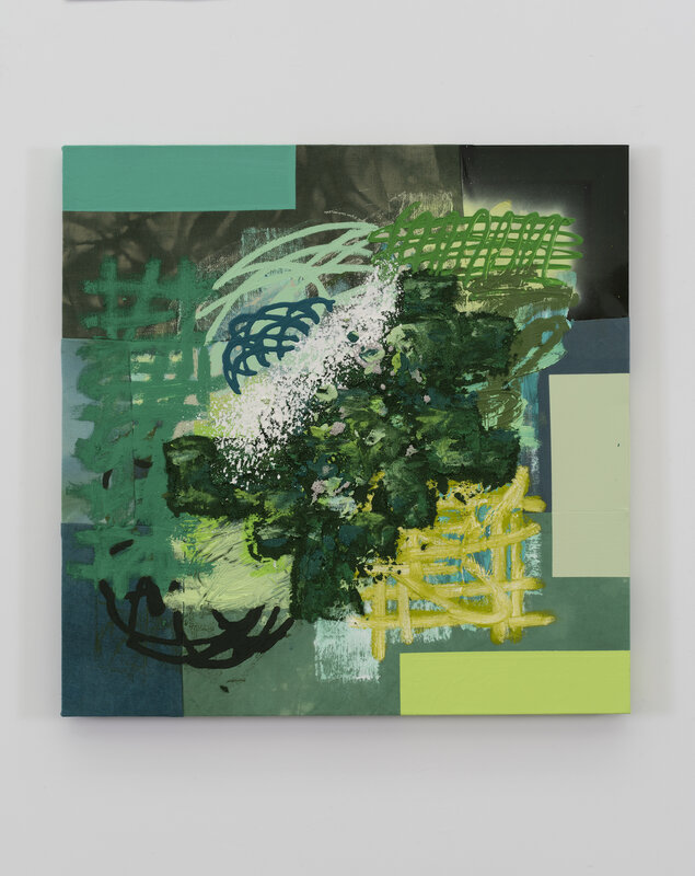 Patrick Alston, ‘Displaced 03 (Future Development)’, 2021, Mixed Media, Acrylic, oil, oil stick and found objects on sewn fabric and vinyl, Ross+Kramer Gallery