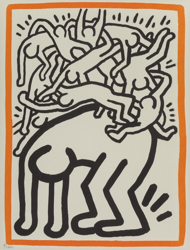 Keith Haring, ‘Untitled’, 1990, Print, Lithograph in colors on Arches paper, Heritage Auctions