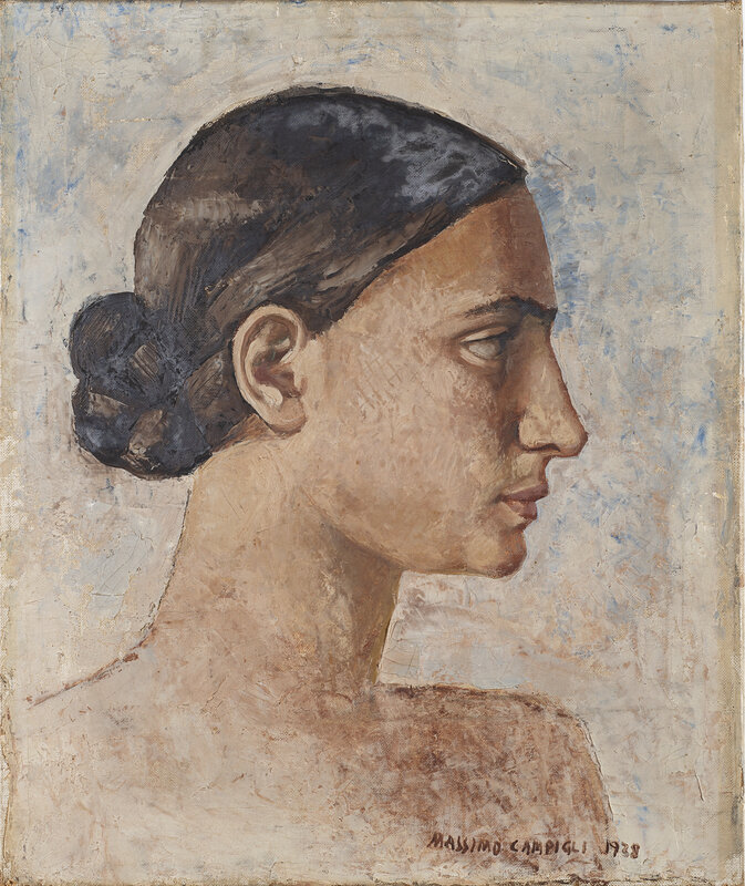 Massimo Campigli, ‘Ritratto’, 1928, Painting, Oil on canvas, Il Ponte