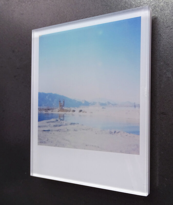 Stefanie Schneider, ‘Stefanie Schneider Minis - Desert shores (California Badlands)’, 2010, Photography, Lambda digital Color Photographs based on a Polaroid. Sandwiched in between Plexiglass (thickness 0.7cm), Instantdreams