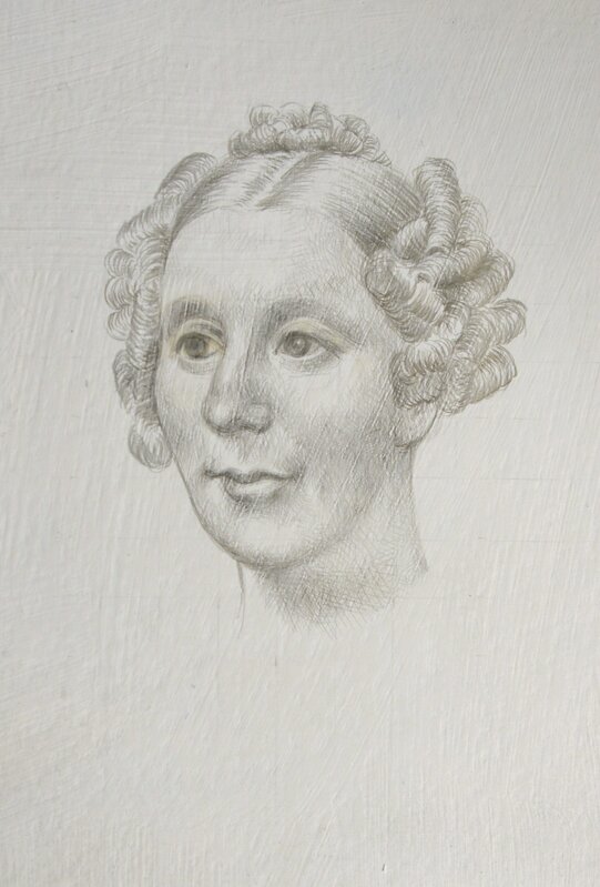 Pippa Young, ‘Taking a Break From Crying and Falling in Love; Mary Somerville ’, 2015, Drawing, Collage or other Work on Paper, Silverpoint on Prepared Ground, Arusha Gallery