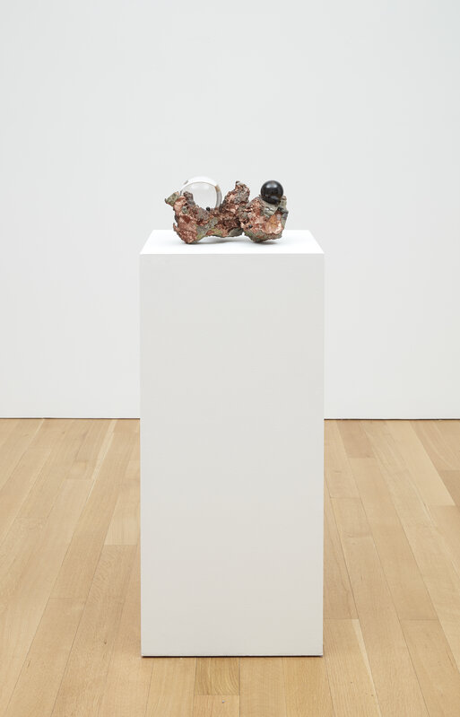 Su-Mei Tse 謝素梅, ‘Nested’, 2019, Sculpture, Copper mineral, tourmaline and obsidian balls, Peter Blum Gallery