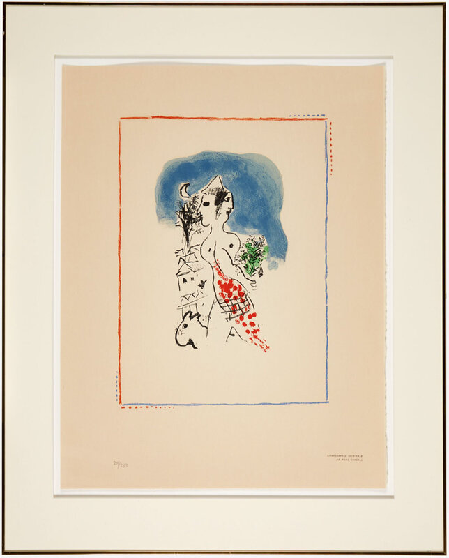 Marc Chagall, ‘Untitled (from the flights portfolio)’, 1968, Print, Color lithograph on arches paper, Robert Fontaine Gallery
