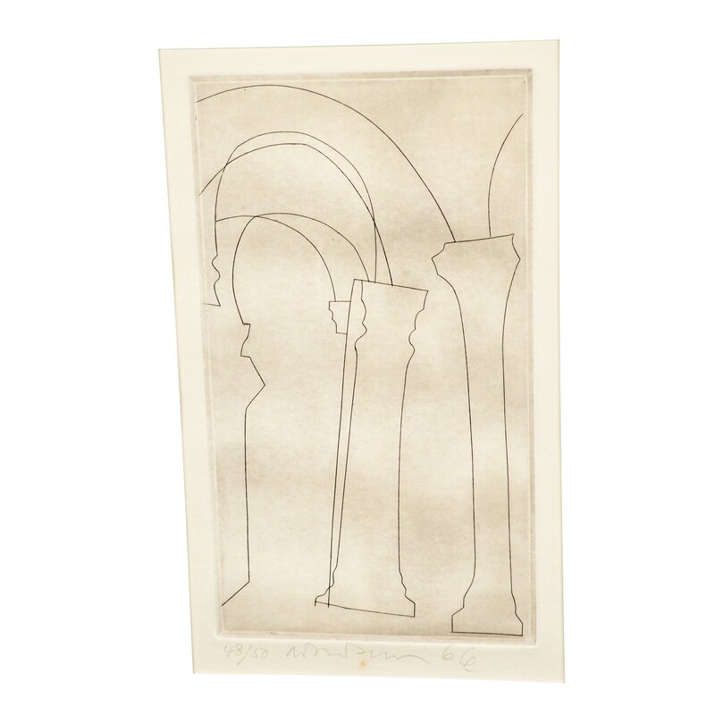 Ben Nicholson, ‘Tuscan Pillars’, 1966, Print, Etching and aquatint (framed), Rago/Wright/LAMA/Toomey & Co.