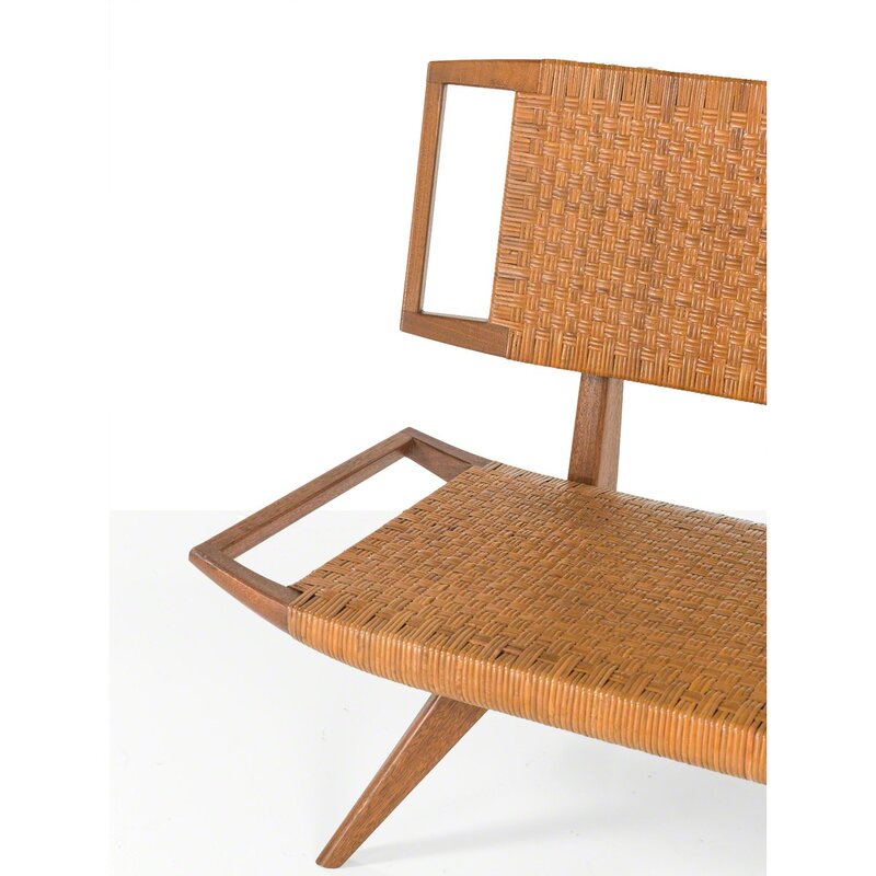 Paul Laszlo, ‘Pair Of Fireside Chairs And An Ottoman’, 1958, Design/Decorative Art, Noyer et osier, PIASA