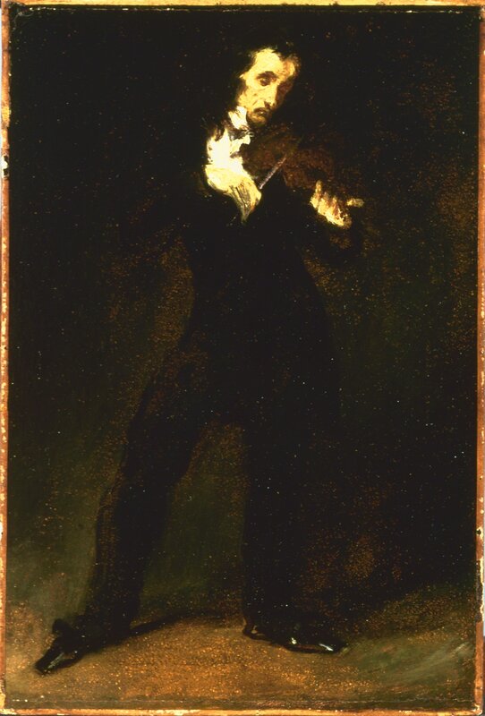 Eugène Delacroix, ‘Paganini’, 1831, Painting, Oil on cardboard on wood panel, Phillips Collection