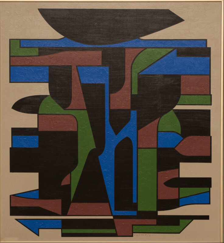 Victor Vasarely, ‘Vidje’, 1952, Painting, Oil on wood, Mark Hachem Gallery