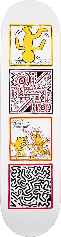 Keith Haring, ‘One Man Show (set of 5)’, 2019, Ephemera or Merchandise, Offset lithographs in colors on skate decks, Heritage Auctions