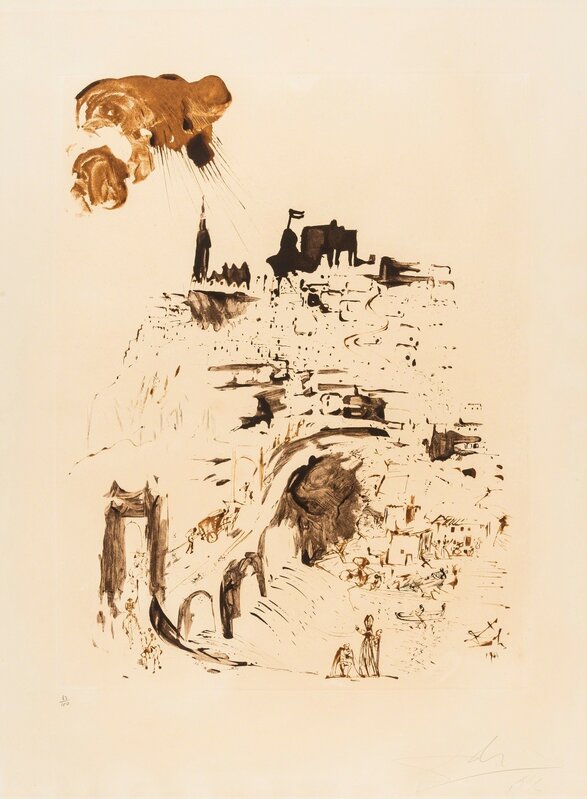 Salvador Dalí, ‘Toledo (Field 64-2-B; M&L 94)’, 1964, Print, Etching with aquatint printed in brown, Forum Auctions