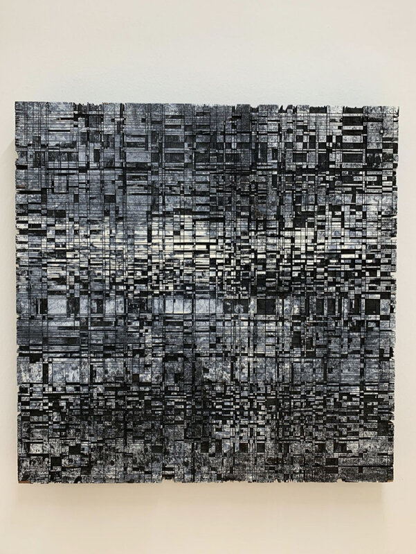 Mathias Hornung, ‘Digital Melt’, 2019, Installation, Wooden relief, birch multiplex, offset inks, Anna Laudel