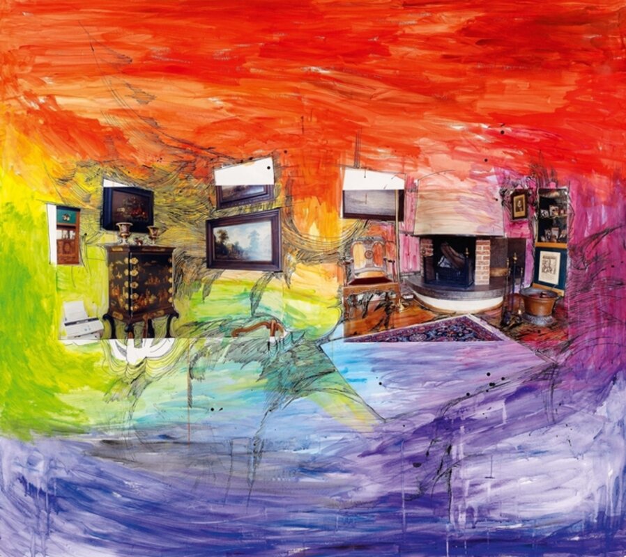 Untitled (Fireplace and Cabinet)