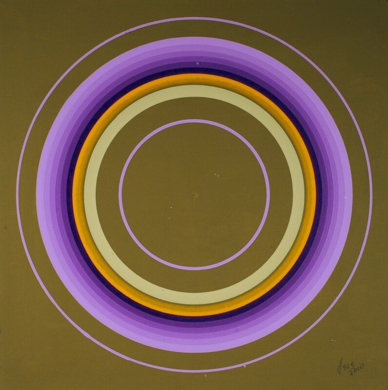 Antonio Asis, ‘Untitled from the series Cercles Concentriques’, 2010, Painting, Gouache on cardboard-canvas, Sicardi | Ayers | Bacino