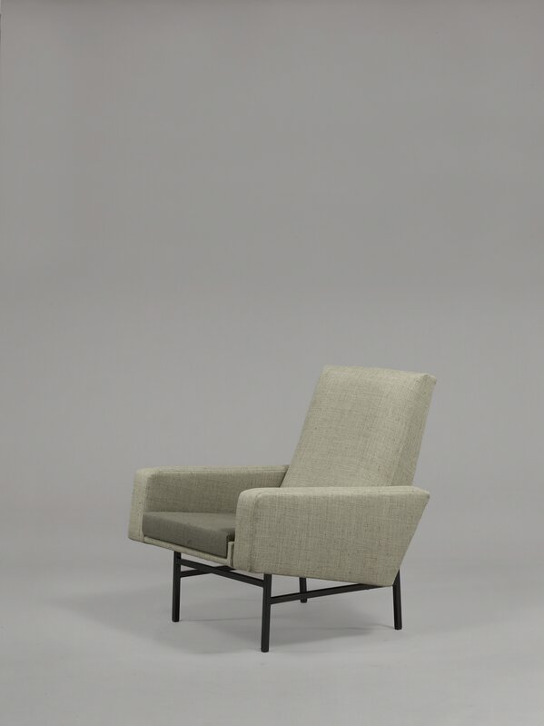 Atelier des Recherches Plastiques (A.R.P), ‘Pair of armchairs 645’, 1955, Design/Decorative Art, Lacquered metal, foam and fabric, Galerie Pascal Cuisinier