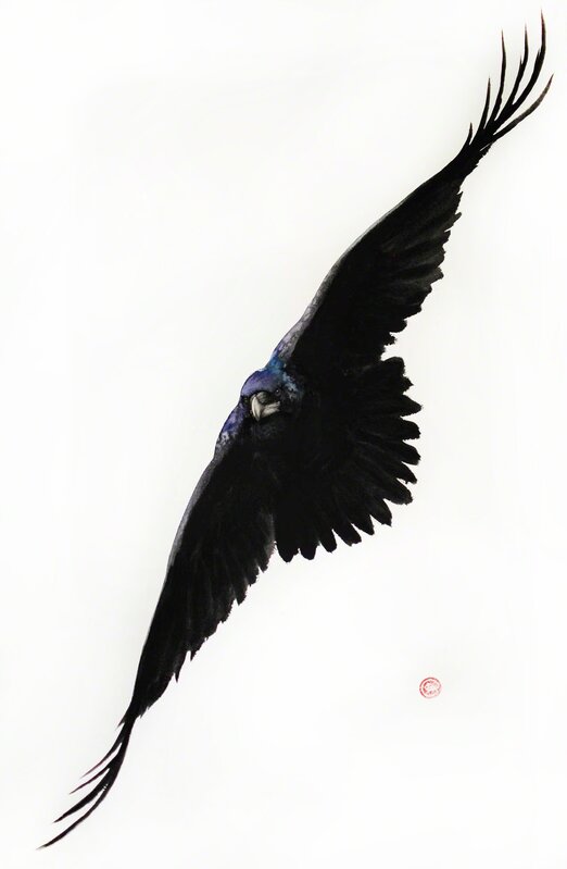 Karl Martens, ‘Raven’, 2016, Drawing, Collage or other Work on Paper, Watercolour on handmade Indian paper, Cricket Fine Art