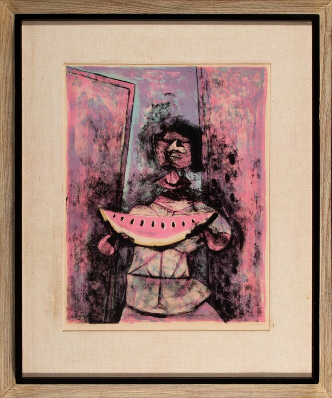 Rufino Tamayo, ‘Mujer con Sandia (Woman with Watermelon)’, 1950, Print, Lithograph in colors on wove paper, Heritage Auctions