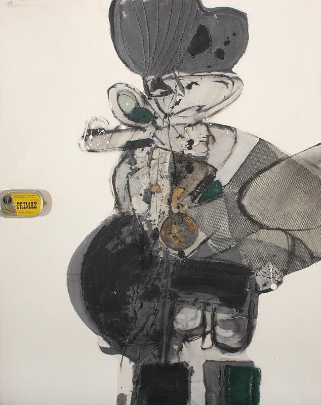 Mario Pucciarelli, ‘L'ultimo citto’, 1963, Painting, Oil and collage on canvas, Roldan Moderno
