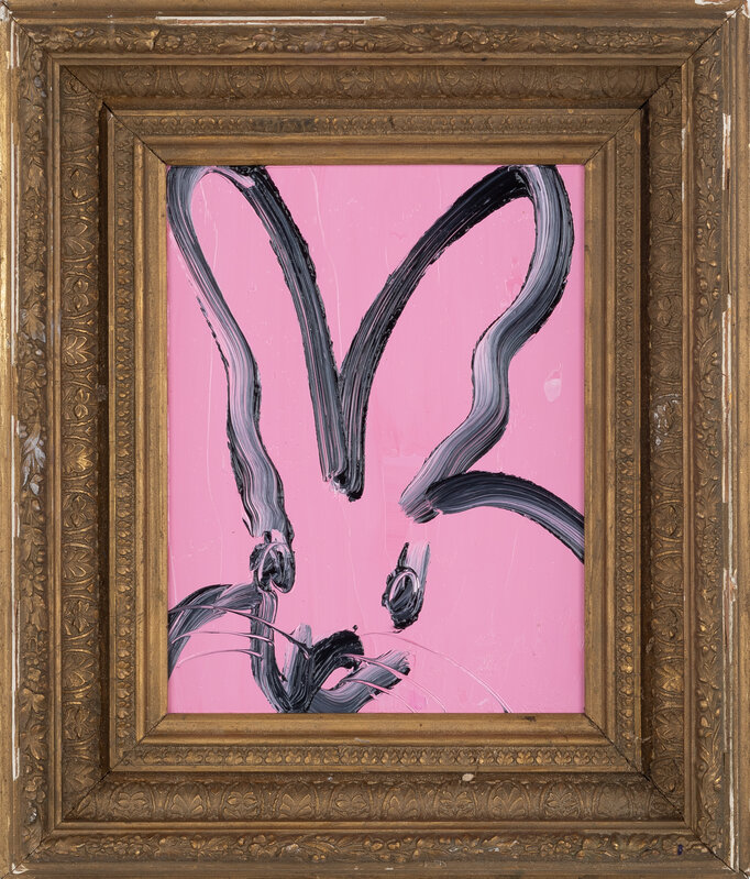 Hunt Slonem, ‘Untitled (pink bunny)’, 2019, Painting, Oil on wood, Turner Carroll Gallery