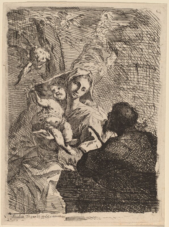 Paul Troger, ‘The Rest on the Flight into Egypt’, 1721, Print, Etching with roulette on laid paper, National Gallery of Art, Washington, D.C.