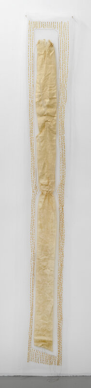 April Dauscha, ‘Sash’, 2020, Textile Arts, Beads, thread, tulle, silk sash, Mana Contemporary