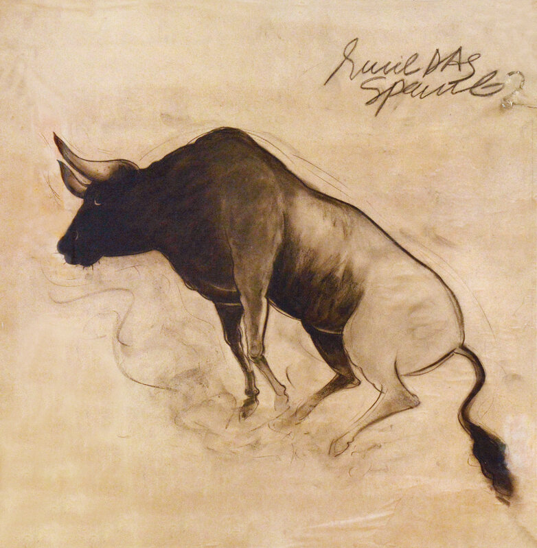 Sunil Das, ‘Untitled(Bull)’, 1962, Drawing, Collage or other Work on Paper, Pastel on sand paper, Arushi Arts Gallery Auction