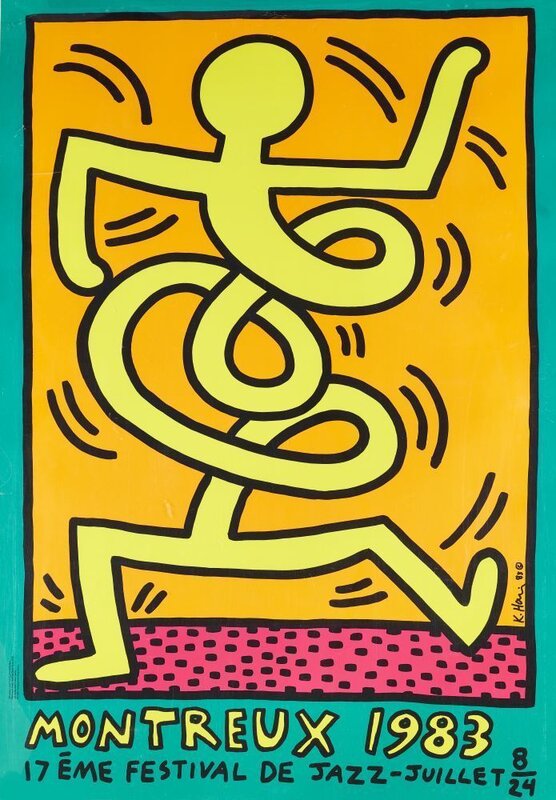 Keith Haring, ‘Montreux Jazz Festival’, 1983, Print, Three screenprints in colours on wove, Roseberys