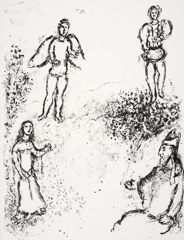 Marc Chagall, ‘The four main characters: Prospero, Miranda, Ariel, and Ferdinand.’, 1975, Print, Lithograph, Ben Uri Gallery and Museum 