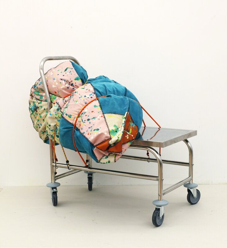 Maiken Bent, ‘TROLLEY #11 ’, 2015, Other, Trolley, bean bag, leather, paint, thread, bungee straps, KW Institute for Contemporary Art