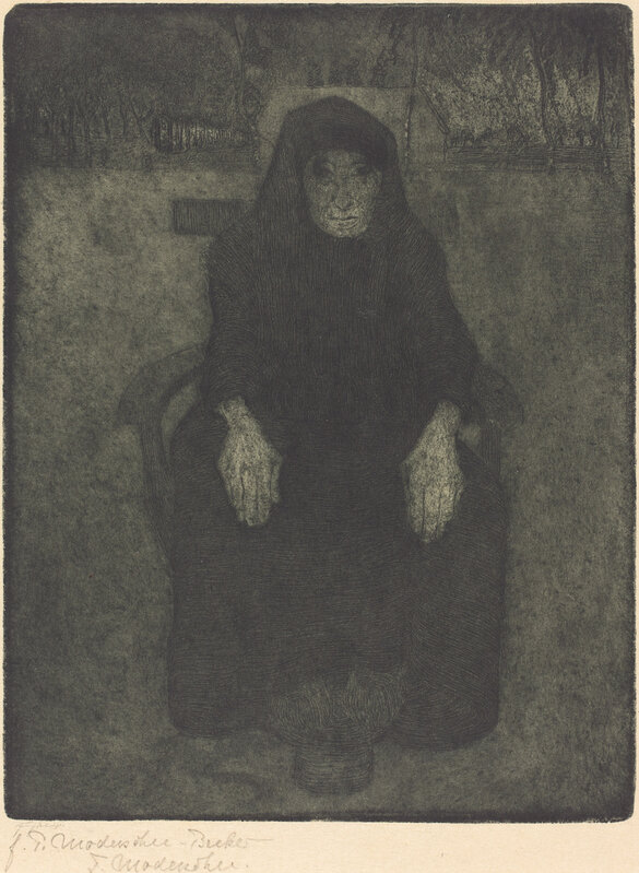 Paula Modersohn-Becker, ‘Old Woman’, posthumous printing after 1919 by Felsing, Print, Etching and aquatint, National Gallery of Art, Washington, D.C.