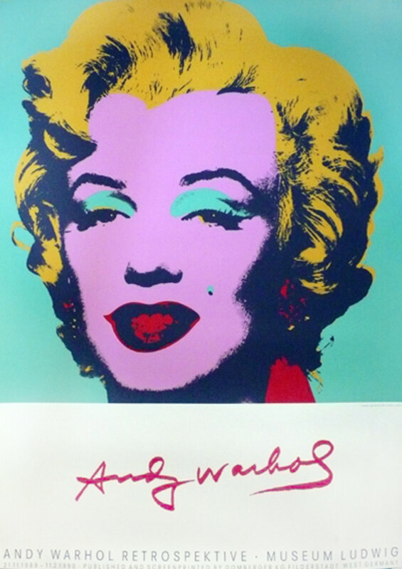 Andy Warhol, ‘Andy Warhol Retrospektive Museum Ludwig Museum Poster, Gallery Poster ’, 1990, Posters, Hand Printed Silkscreen Poster, David Lawrence Gallery