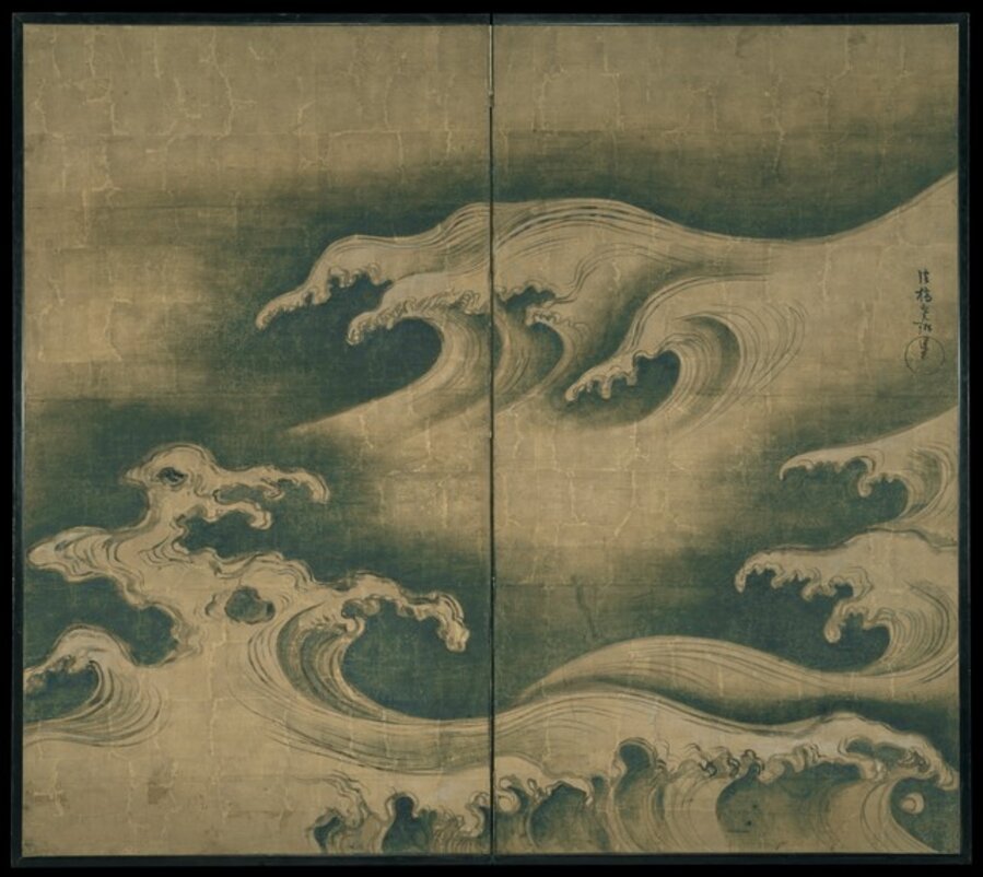 Rough Waves (波濤図屏風)