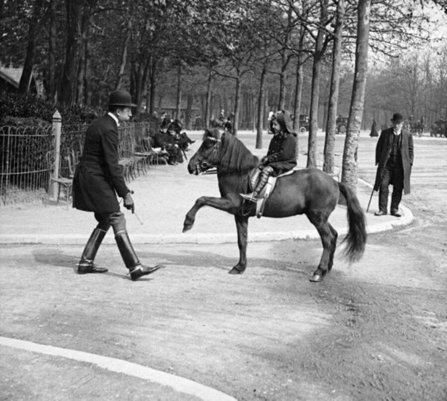 Devant le pavillon Dauphine, Paris