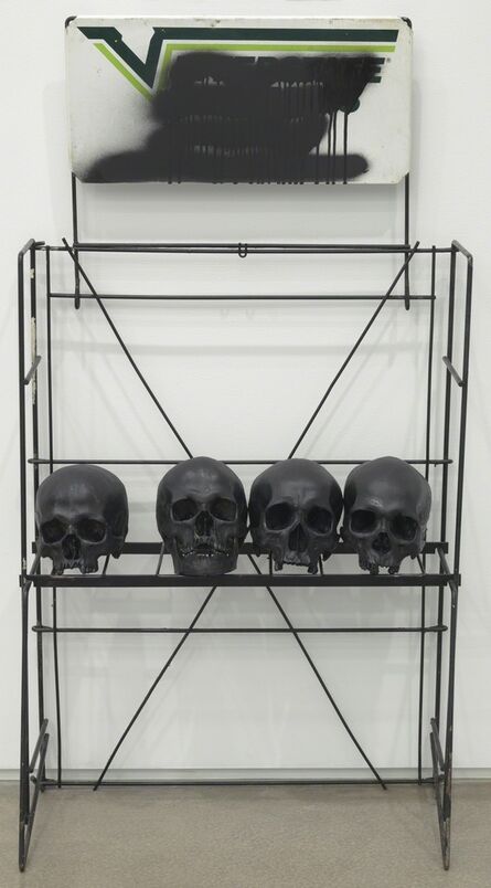 Mark Flood, ‘Skull Rack to the West [black]’, 2014