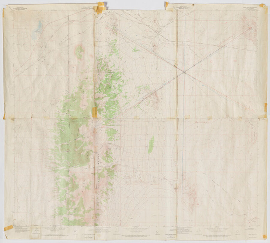 Untitled map drawing for Sun Tunnels