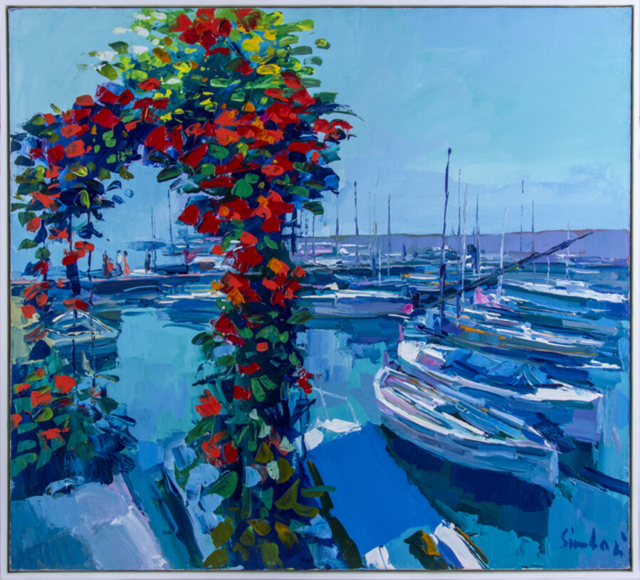 Nicola Simbari Forto di Mentone Original Oil Painting Contemporary Art