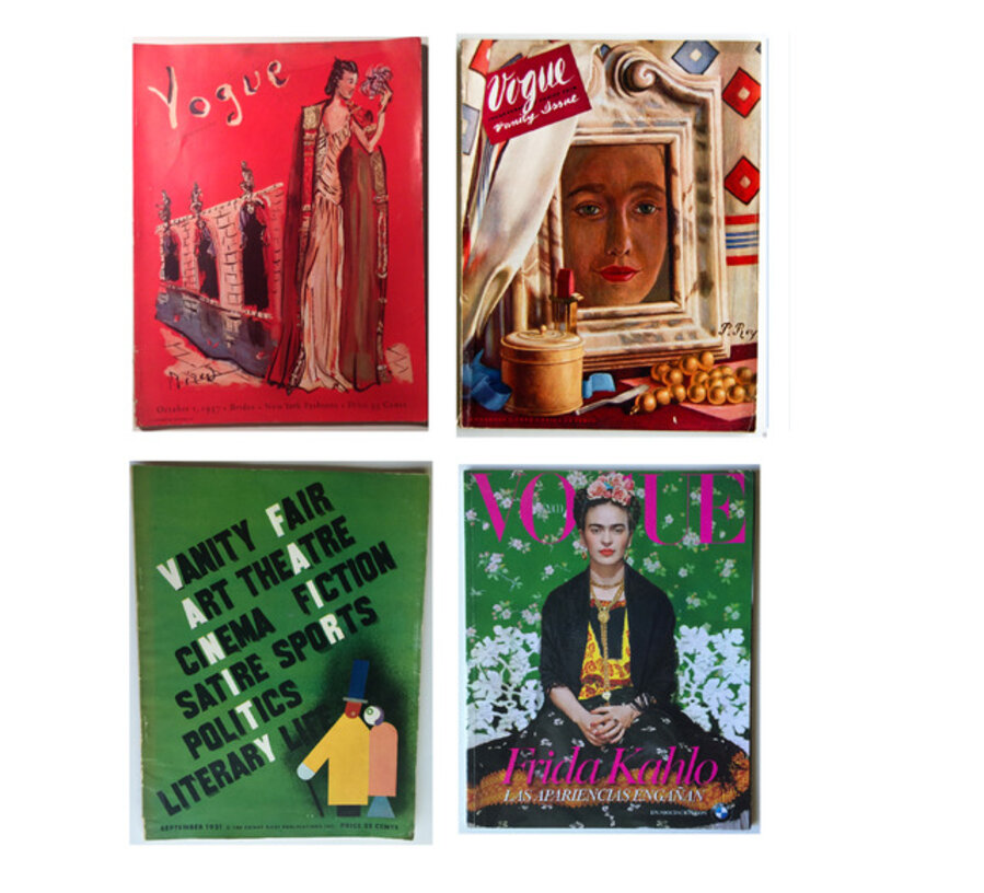 (4) Magazines- 1931 Vanity Fair, 1936 Vogue, 1937 Vogue, 2012 Mexican Vogue