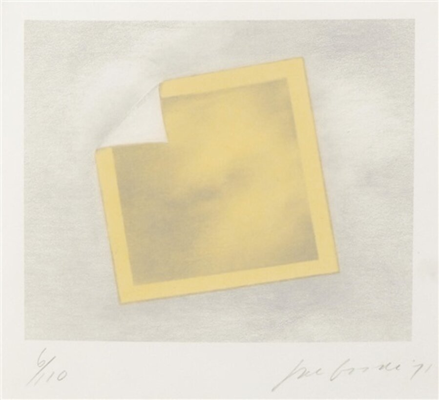 Untitled (yellow folded photo)